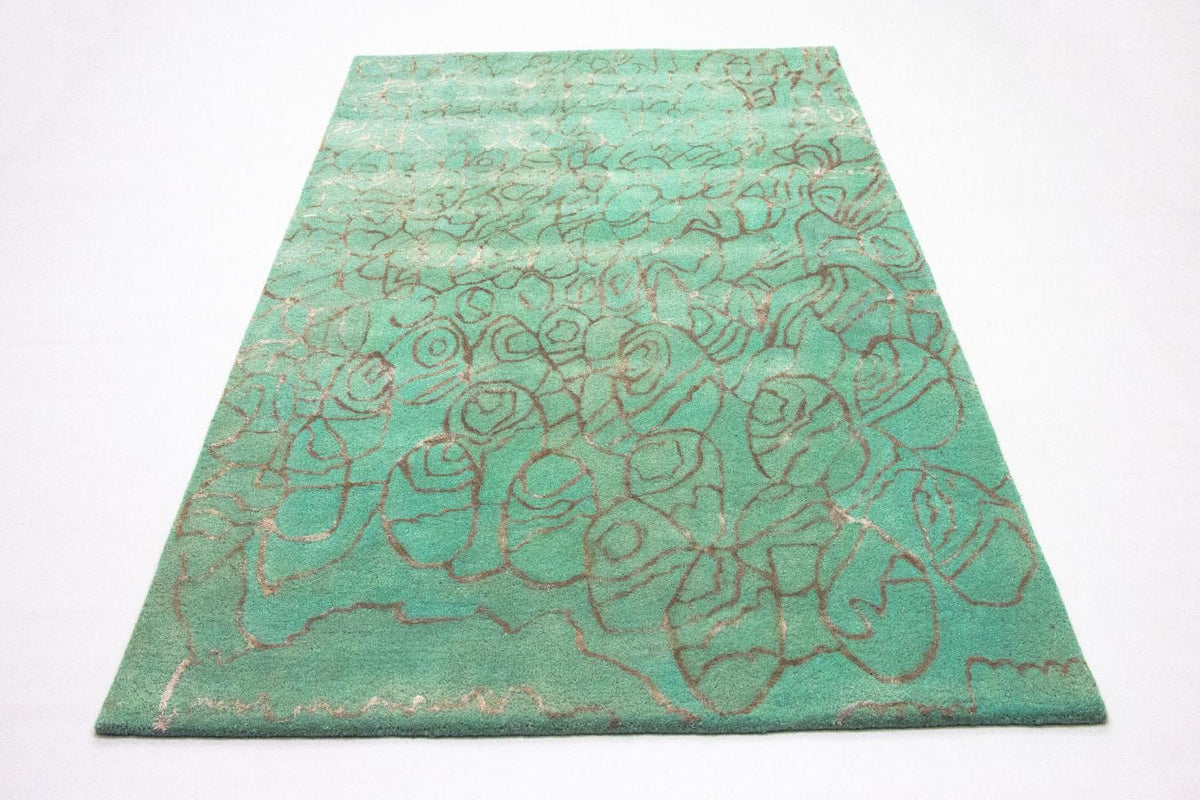 Tappeto di design - 244 x 153 cm - turchese