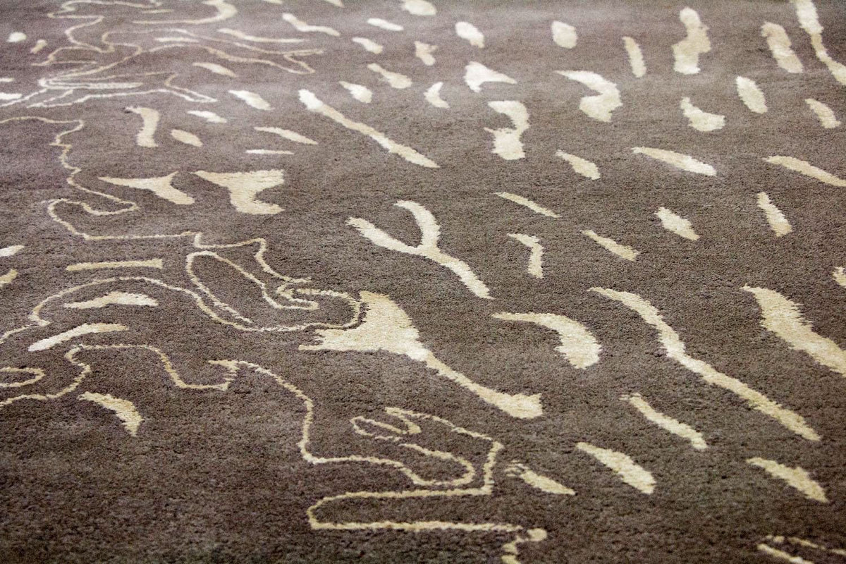 Tappeto di design - 241 x 153 cm - marrone
