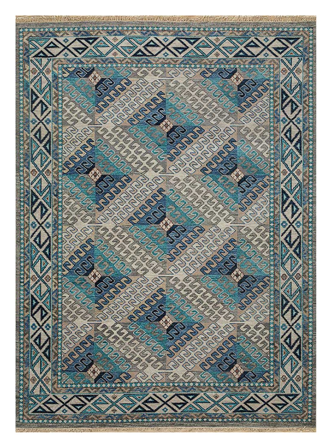 Tappeto di lana - 240 x 150 cm - blu chiaro