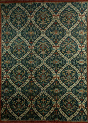 Tappeto di lana - 300 x 200 cm - verde scuro