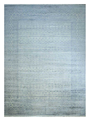 Tappeto di lana - 435 x 360 cm - blu chiaro