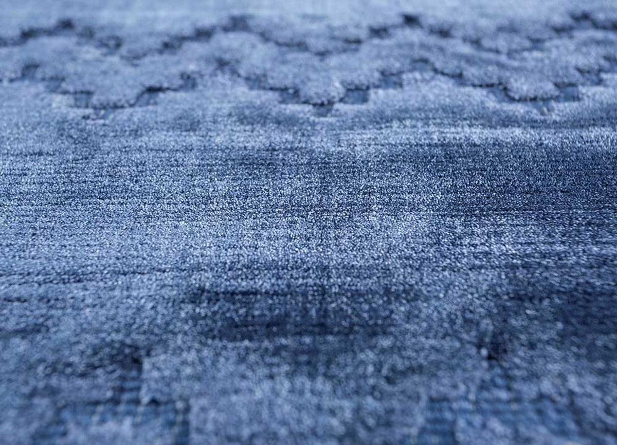 Tappeto in viscosa - 300 x 240 cm - blu