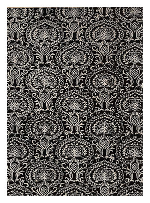 Tappeto di lana - 240 x 150 cm - bianco e nero