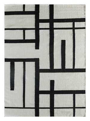 Tappeto di lana - 240 x 150 cm - bianco e nero