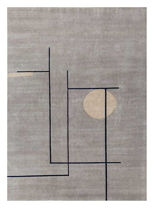 Tappeto di lana - 360 x 270 cm - grigio