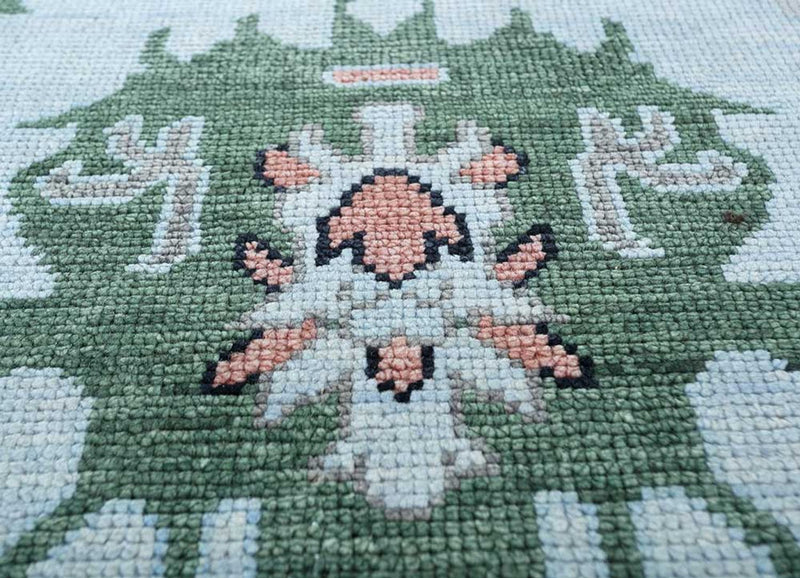 Tappeto di lana - 300 x 240 cm - blu cielo