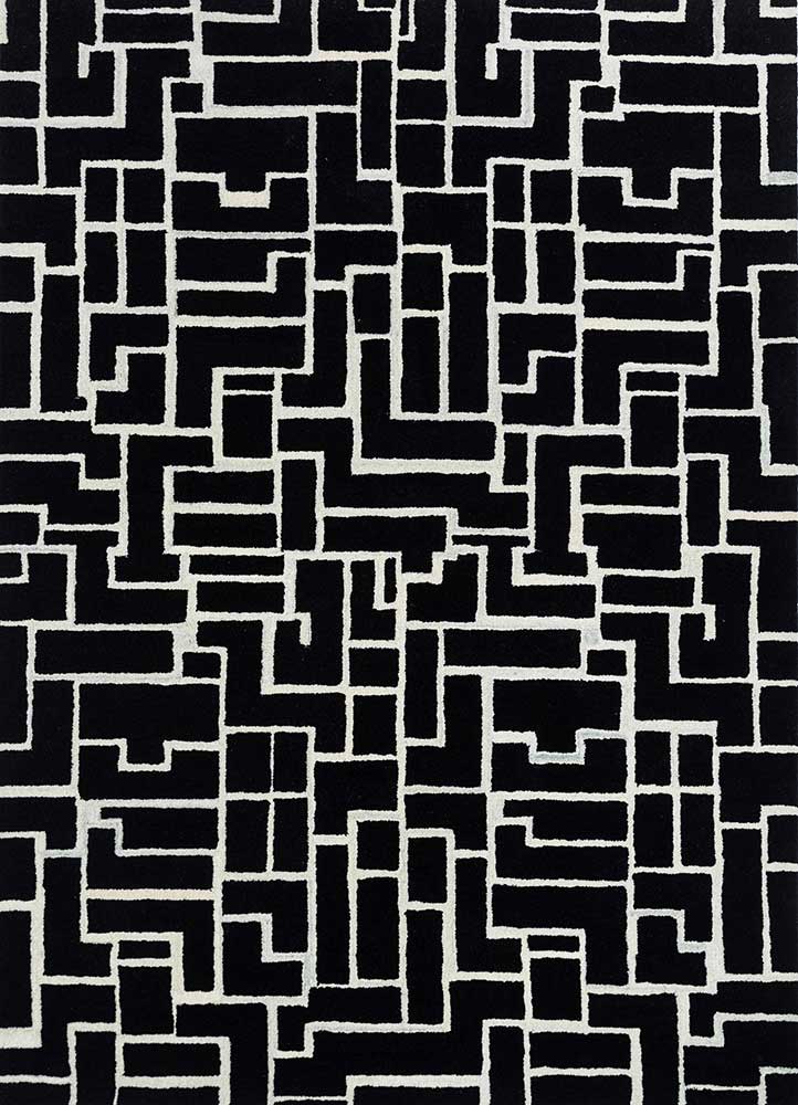 Tappeto di lana - 270 x 180 cm - bianco e nero