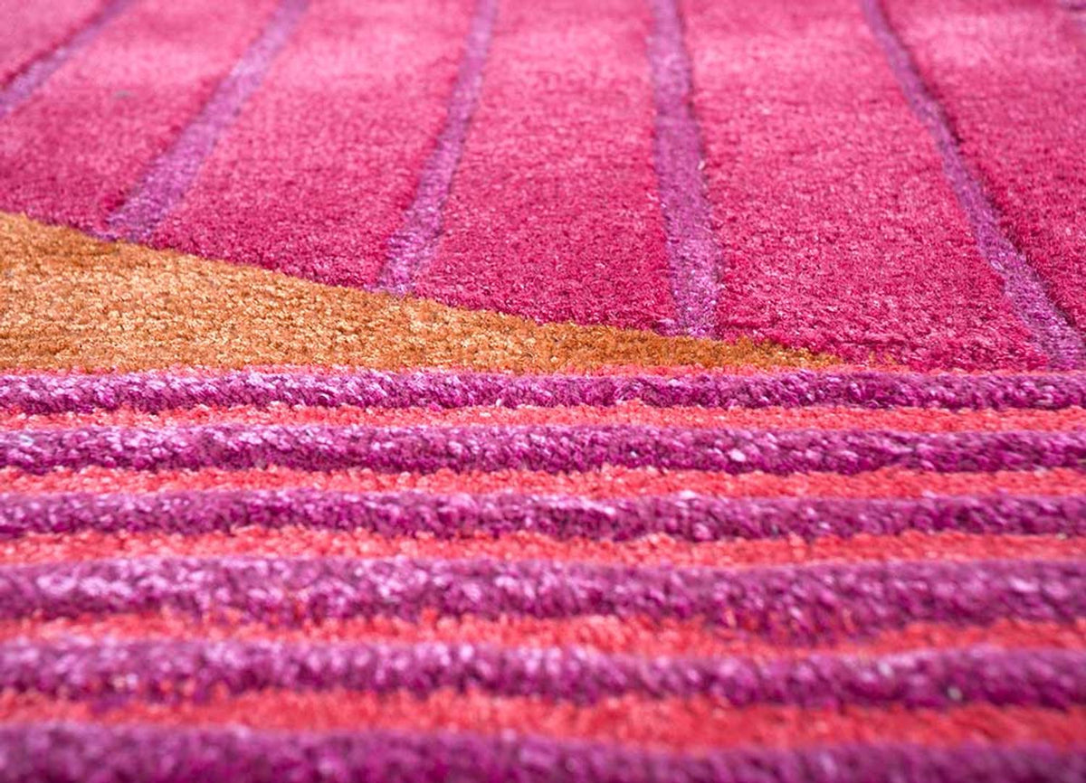 Tappeto di lana forma speciale - 270 x 180 cm - rosa
