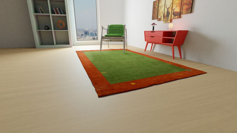 Tappeto Gabbeh - Indus - 180 x 120 cm - verde
