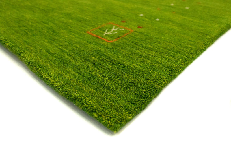 Tappeto corsia Tappeto Gabbeh - Indus - 400 x 80 cm - verde