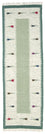 Tappeto corsia Tappeto Kelim - Tendenza - 250 x 80 cm - verde chiaro