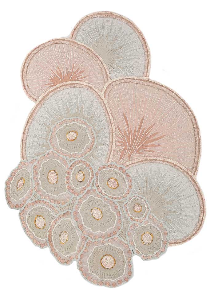 Tappeto di lana forma speciale  - 240 x 180 cm - beige