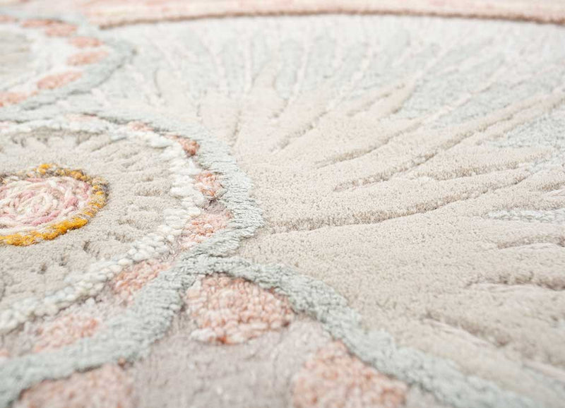 Tappeto di lana forma speciale  - 240 x 180 cm - beige