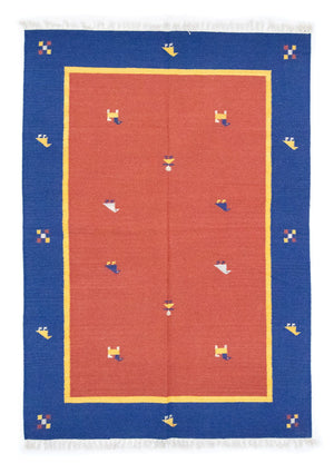 Tappeto Kelim - Tendenza - 200 x 140 cm - arancione