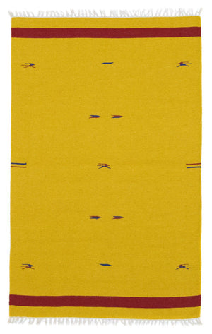Tappeto Kelim - Tendenza - 180 x 120 cm - giallo