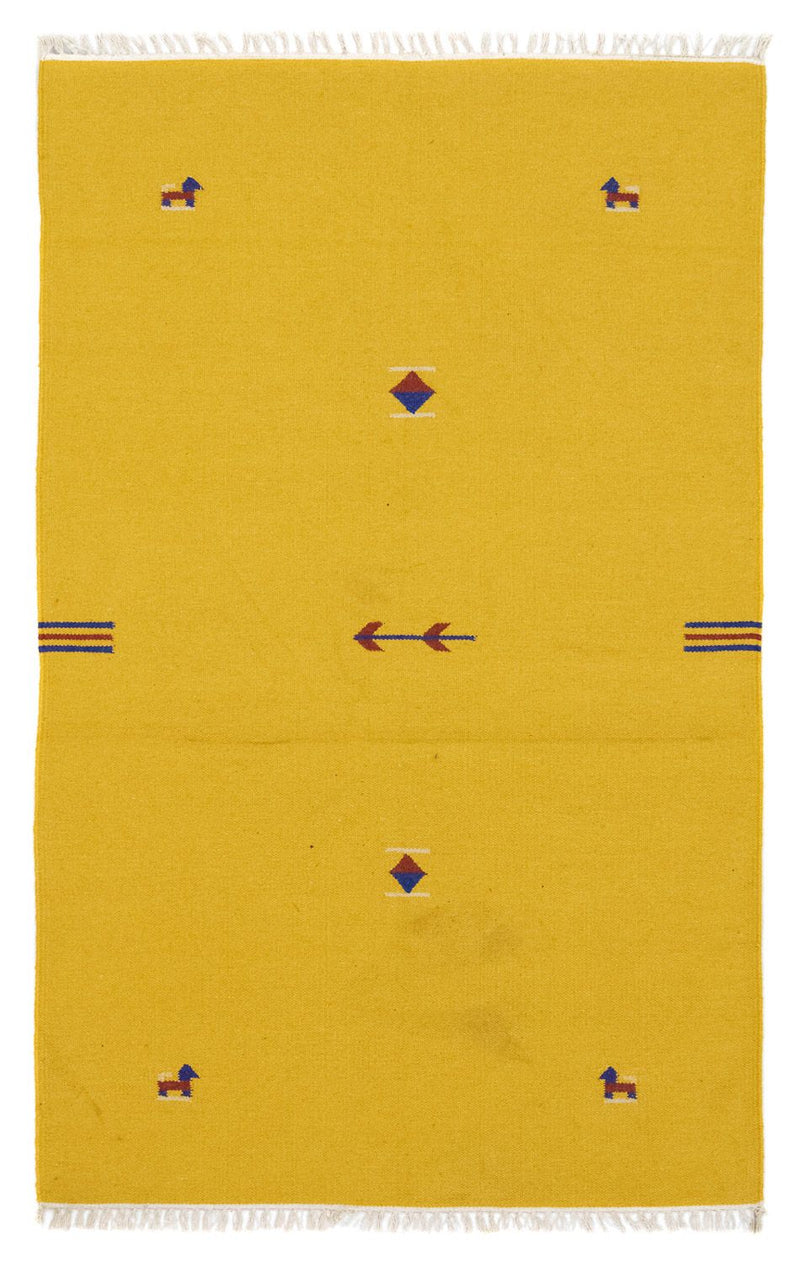 Tappeto Kelim - Tendenza - 180 x 120 cm - giallo