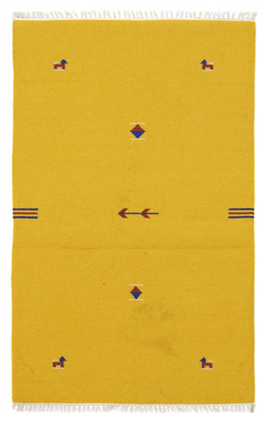 Tappeto Kelim - Tendenza - 180 x 120 cm - giallo