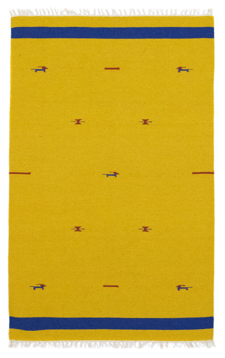 Tappeto Kelim - Tendenza - 180 x 120 cm - giallo