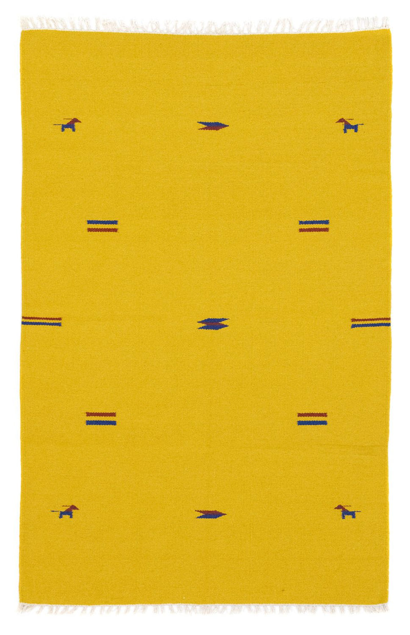 Tappeto Kelim - Tendenza - 180 x 120 cm - giallo