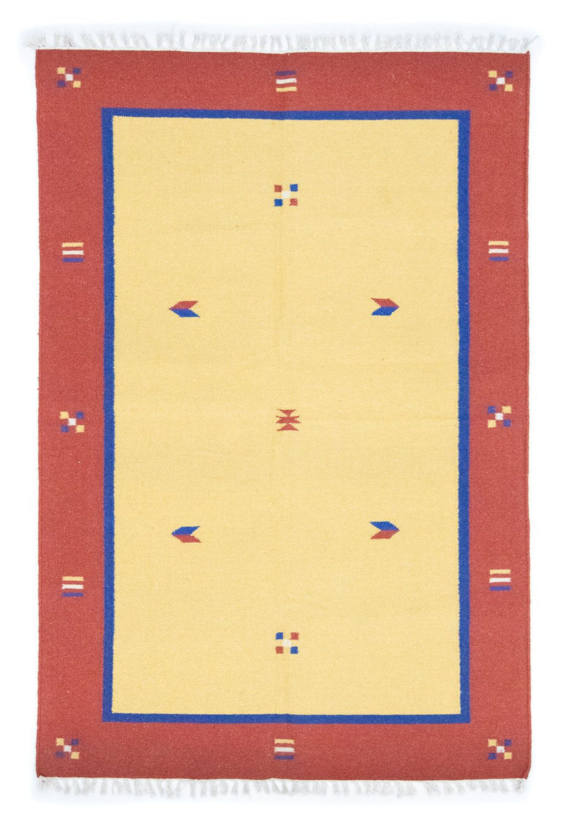 Tappeto Kelim - Tendenza - 200 x 140 cm - giallo