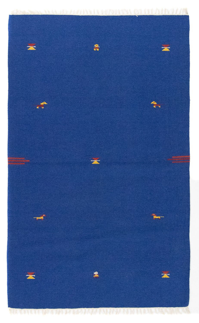 Tappeto Kelim - Tendenza - 180 x 120 cm - blu