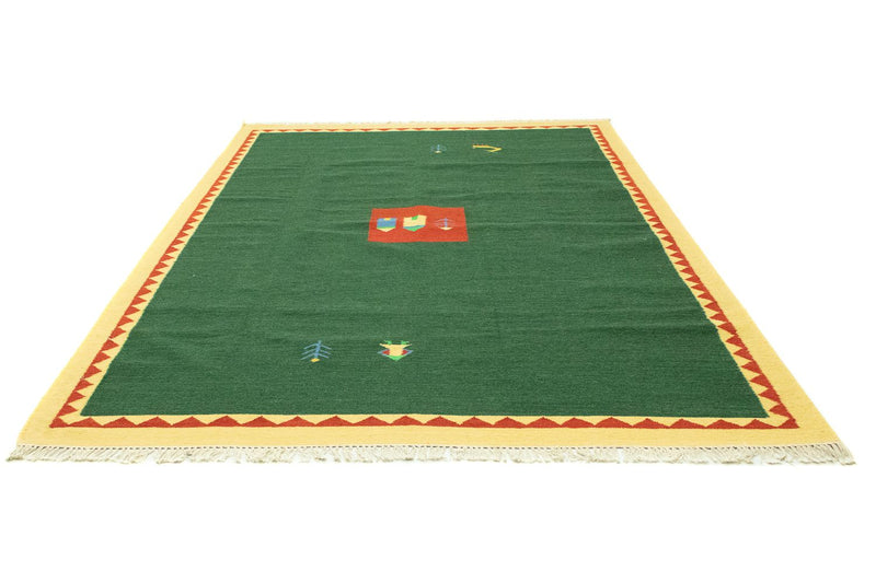 Tappeto Kelim - Tendenza - 300 x 200 cm - verde scuro