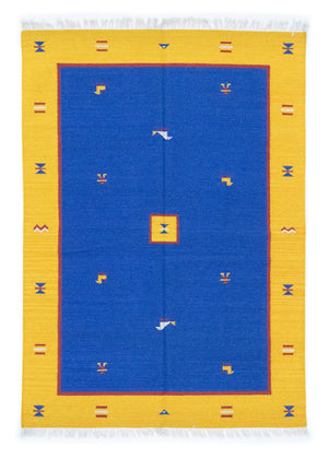 Tappeto Kelim - Tendenza - 200 x 140 cm - blu