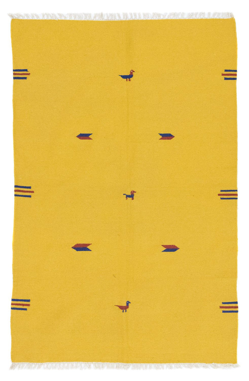 Tappeto Kelim - Tendenza - 200 x 140 cm - giallo