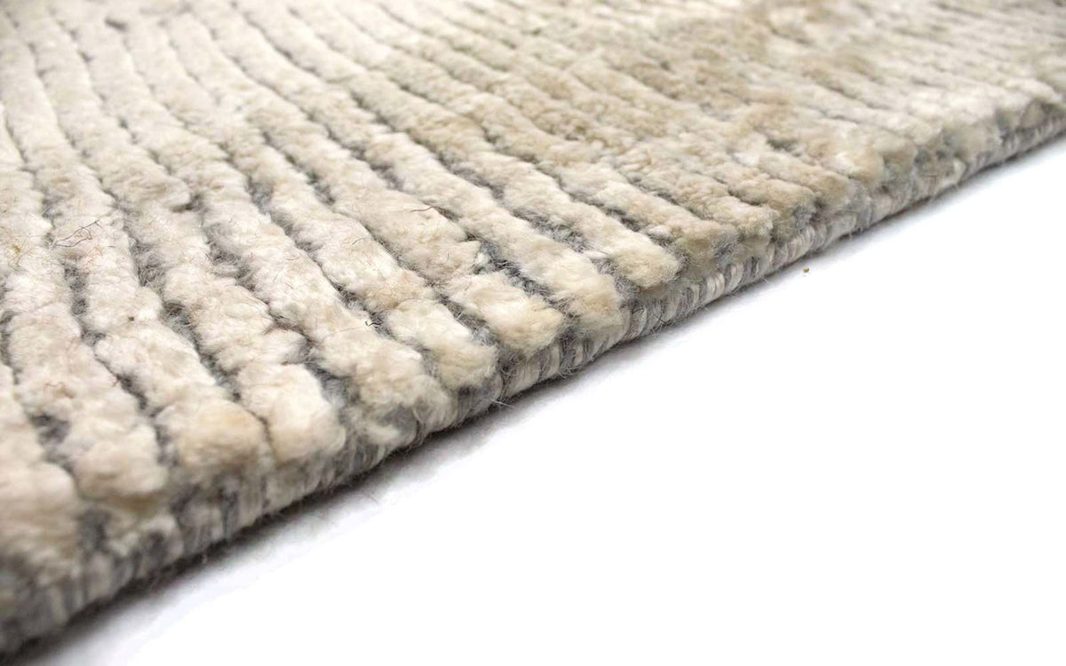 Tappeto in viscosa - 95 x 65 cm - beige