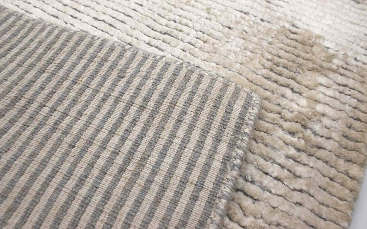 Tappeto in viscosa - 95 x 65 cm - beige