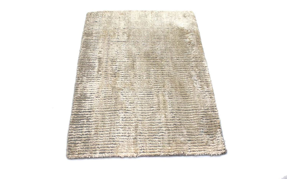 Tappeto in viscosa - 95 x 65 cm - beige