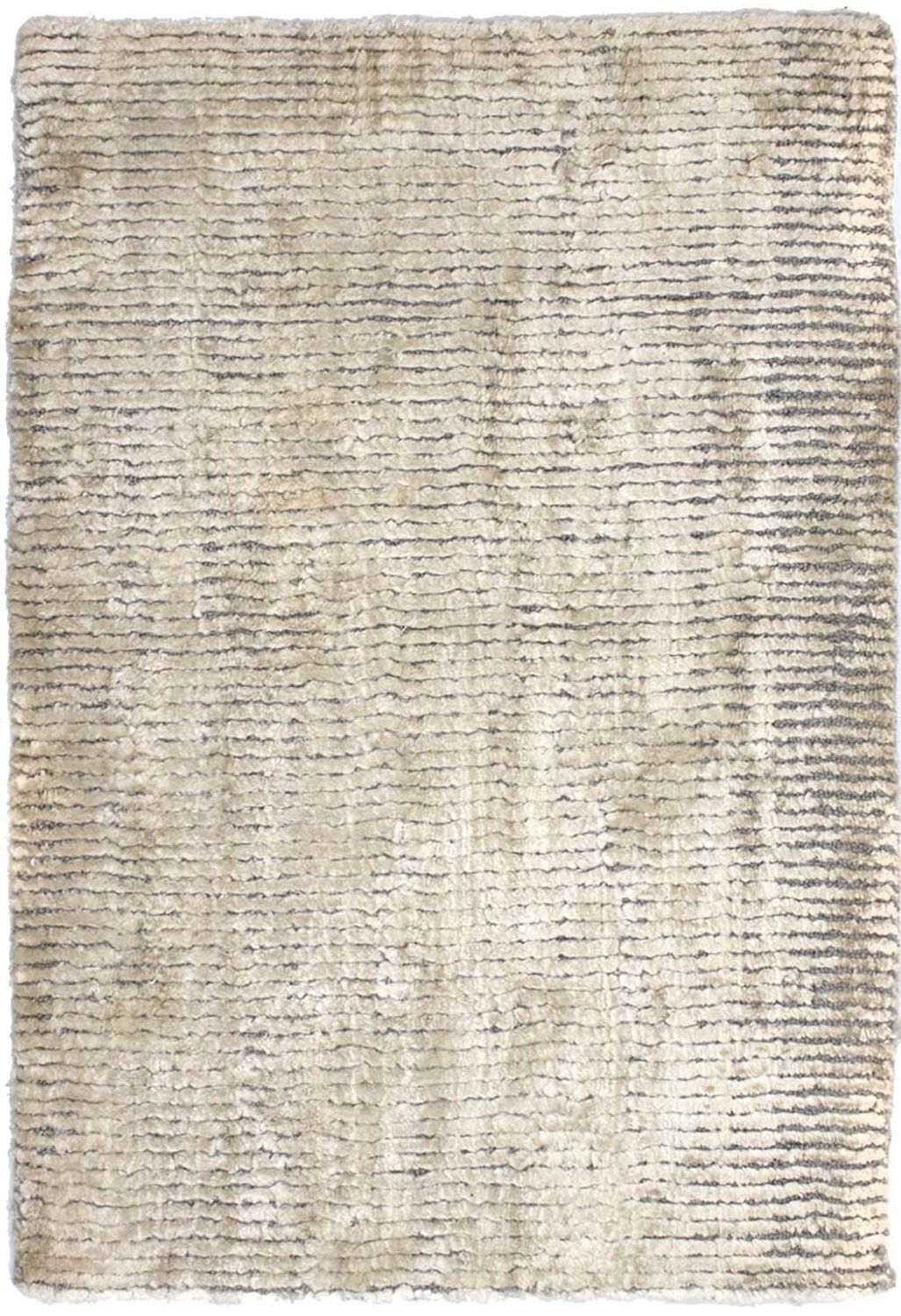 Tappeto in viscosa - 95 x 66 cm - beige
