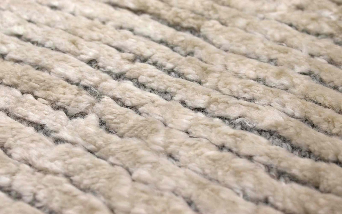 Tappeto in viscosa - 95 x 66 cm - beige