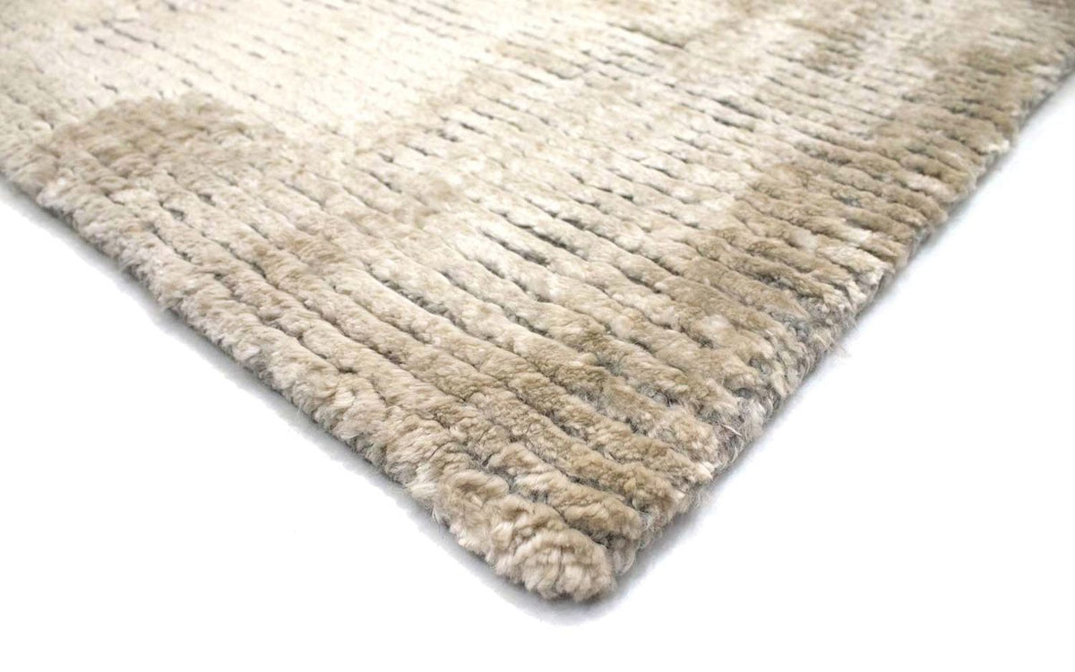 Tappeto in viscosa - 95 x 66 cm - beige
