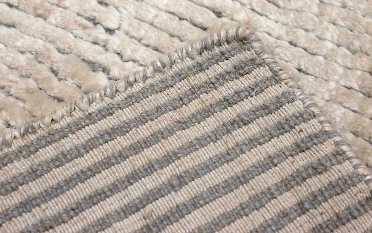 Tappeto in viscosa - 95 x 66 cm - beige
