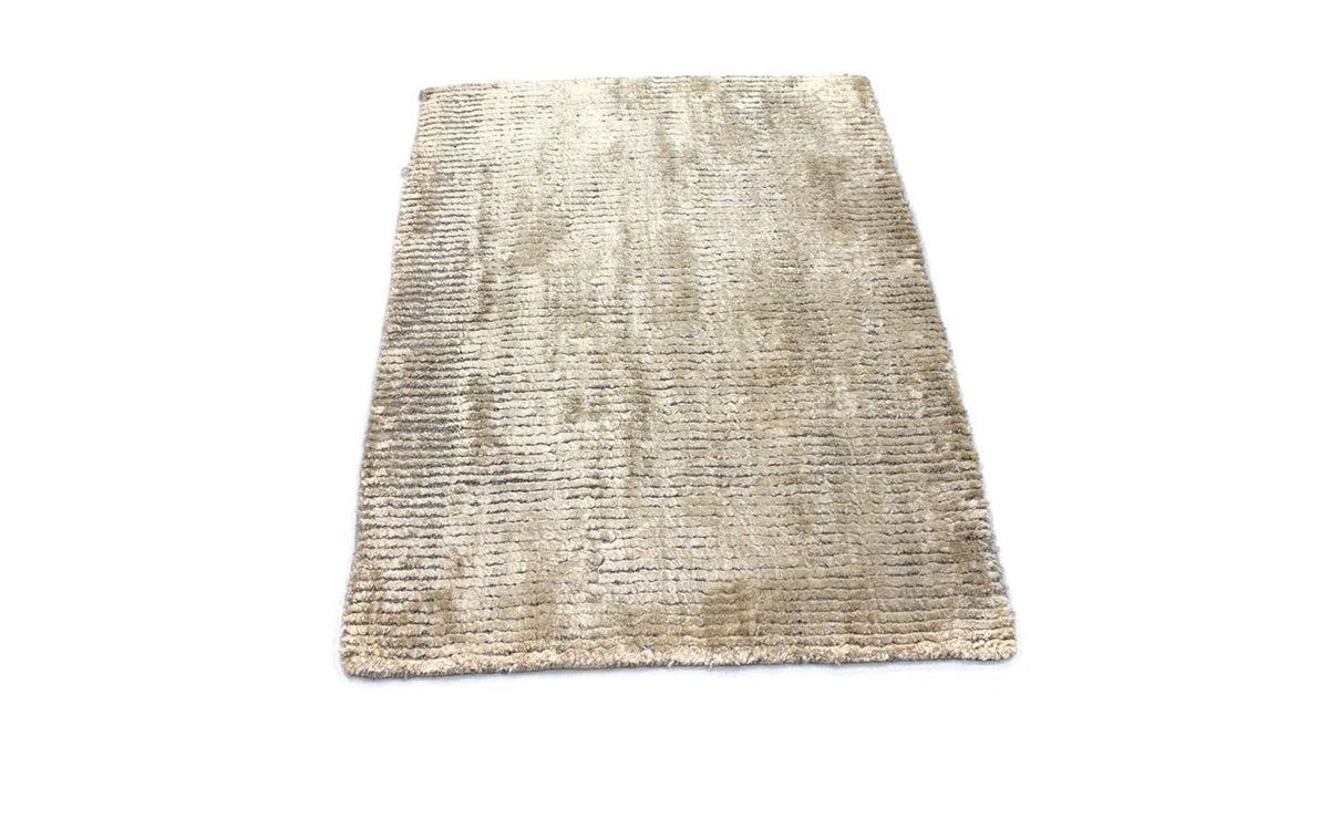 Tappeto in viscosa - 95 x 66 cm - beige