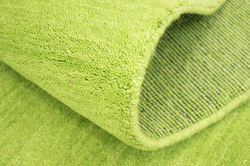 Tappeto corsia Tappeto Gabbeh - Indus - 400 x 80 cm - verde lime
