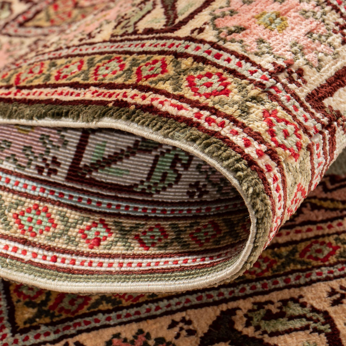 Tappeto orientale - Hereke - 61 x 41 cm - multicolore