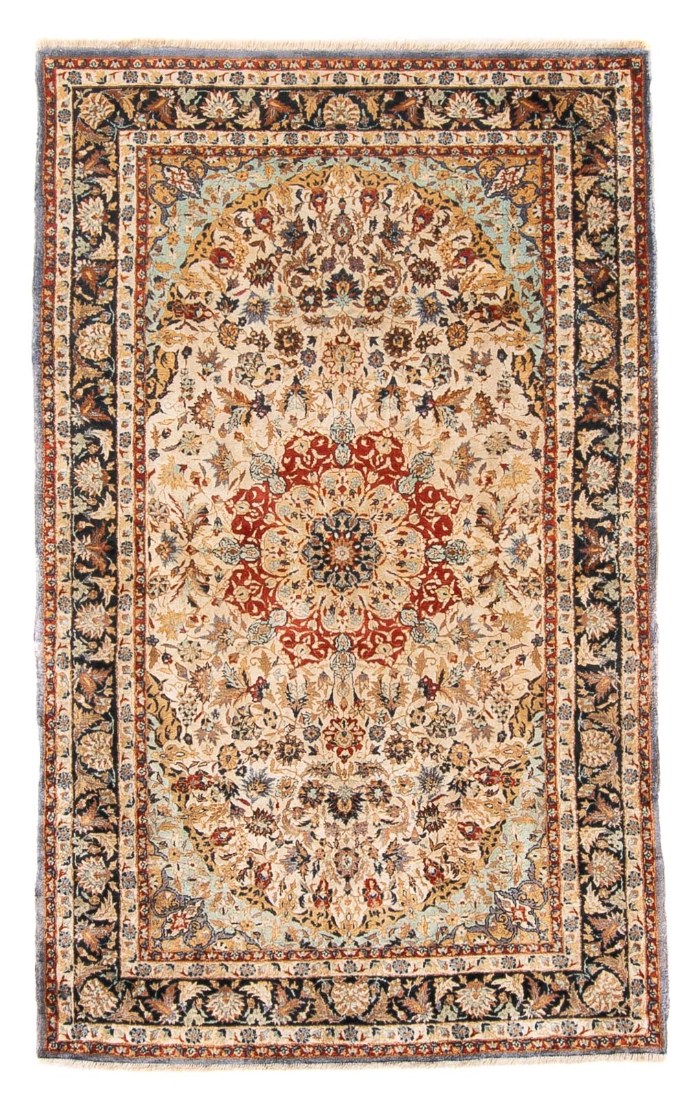 Tappeto di seta - seta cinese - 154 x 94 cm - multicolore