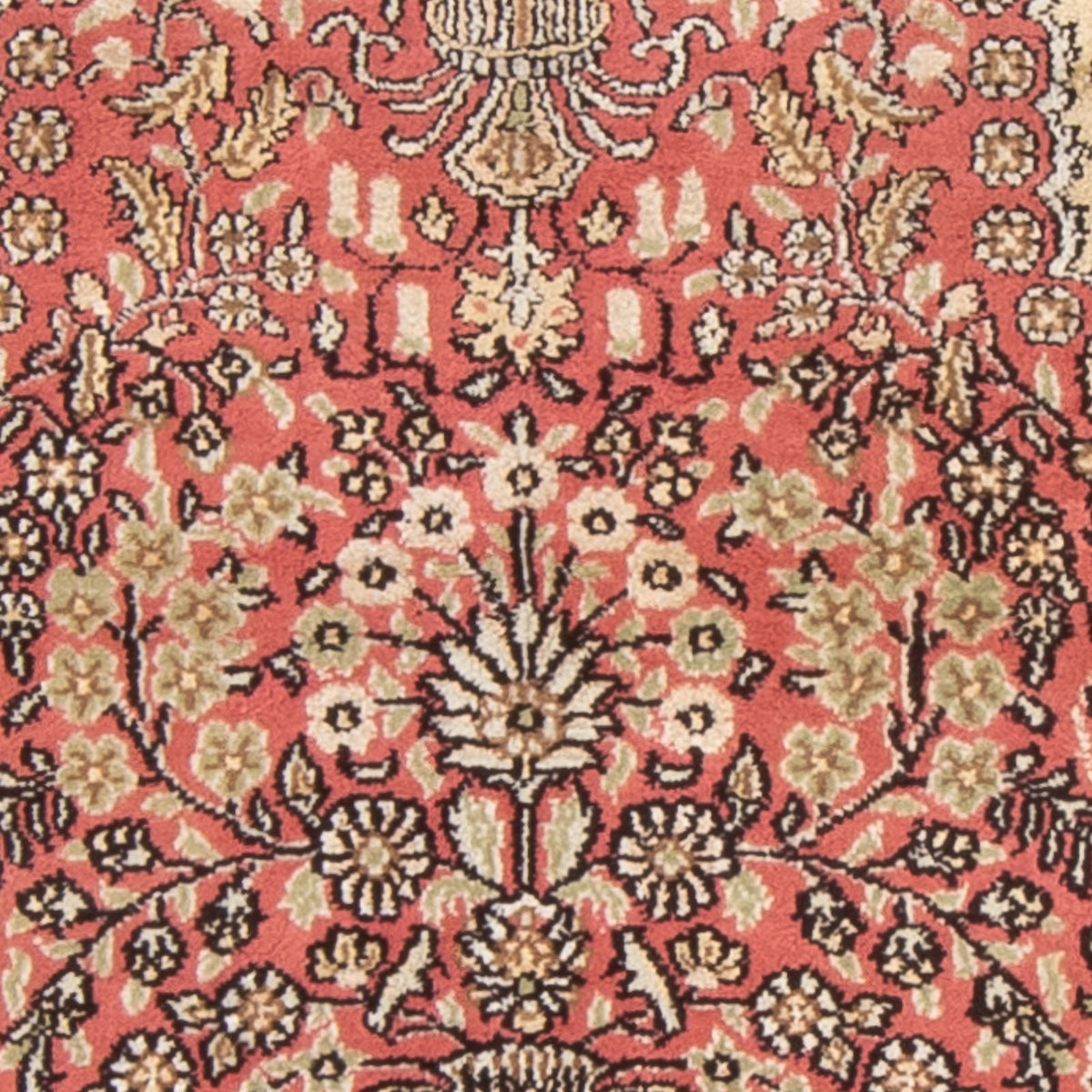 Tappeto di seta - seta cinese - 86 x 64 cm - rosso