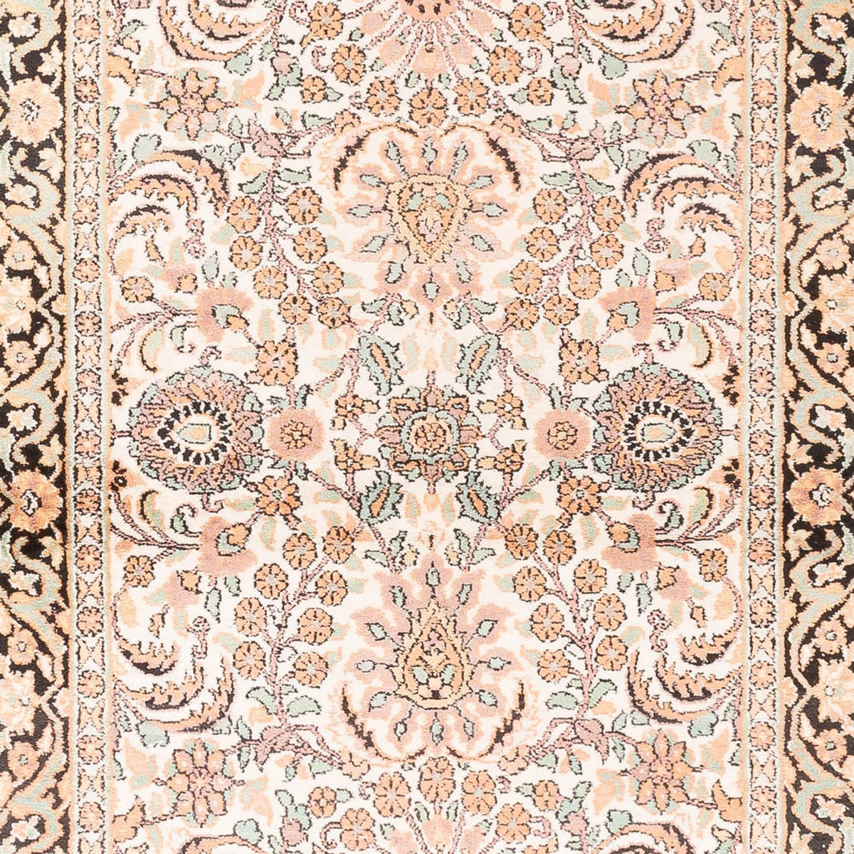 Tappeto corsia Tappeto di seta - Seta del Kashmir - 280 x 96 cm - rosa