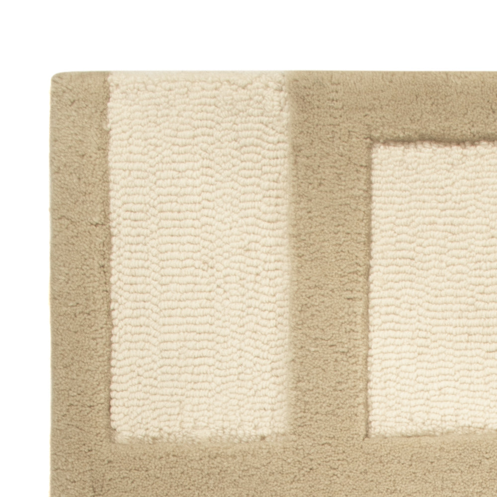Tappeto di lana - 90 x 60 cm - beige