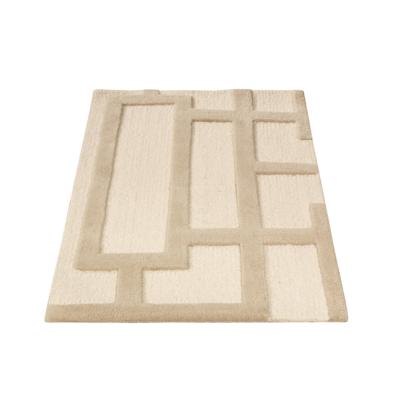 Tappeto di lana - 90 x 60 cm - beige