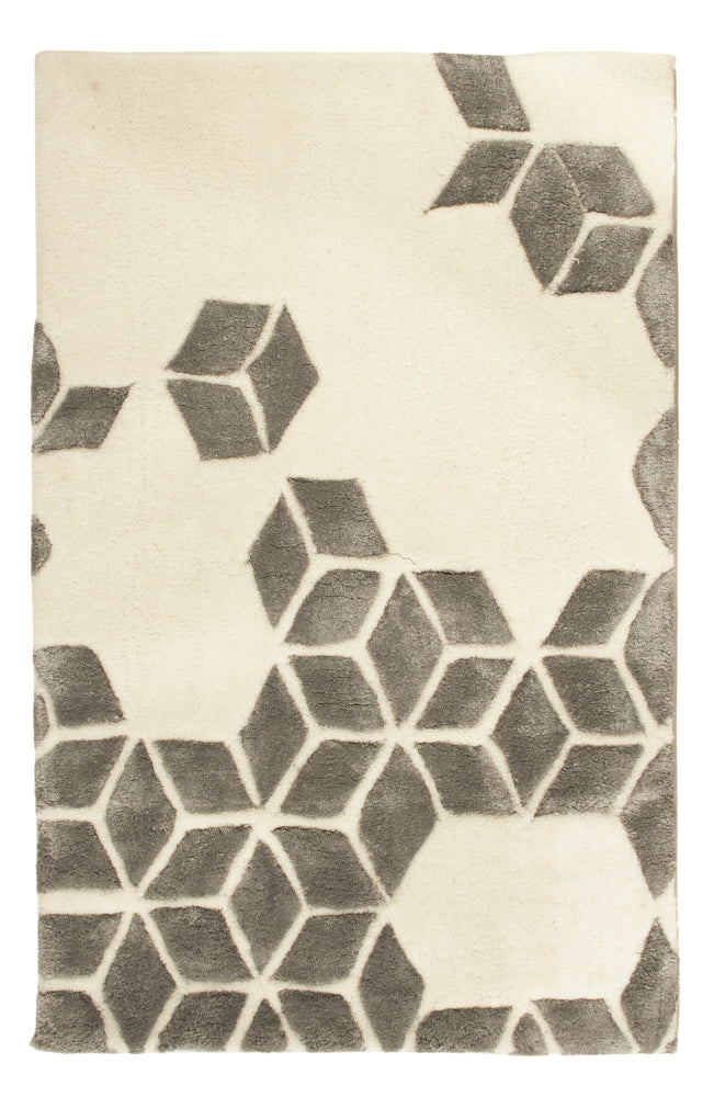 Tappeto di lana - 90 x 60 cm - beige