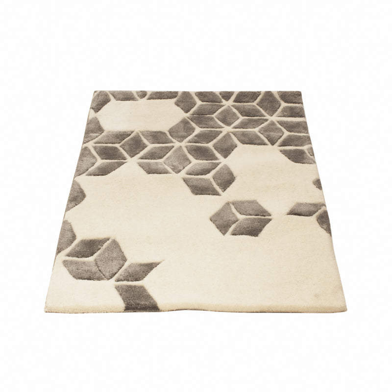 Tappeto di lana - 90 x 60 cm - beige