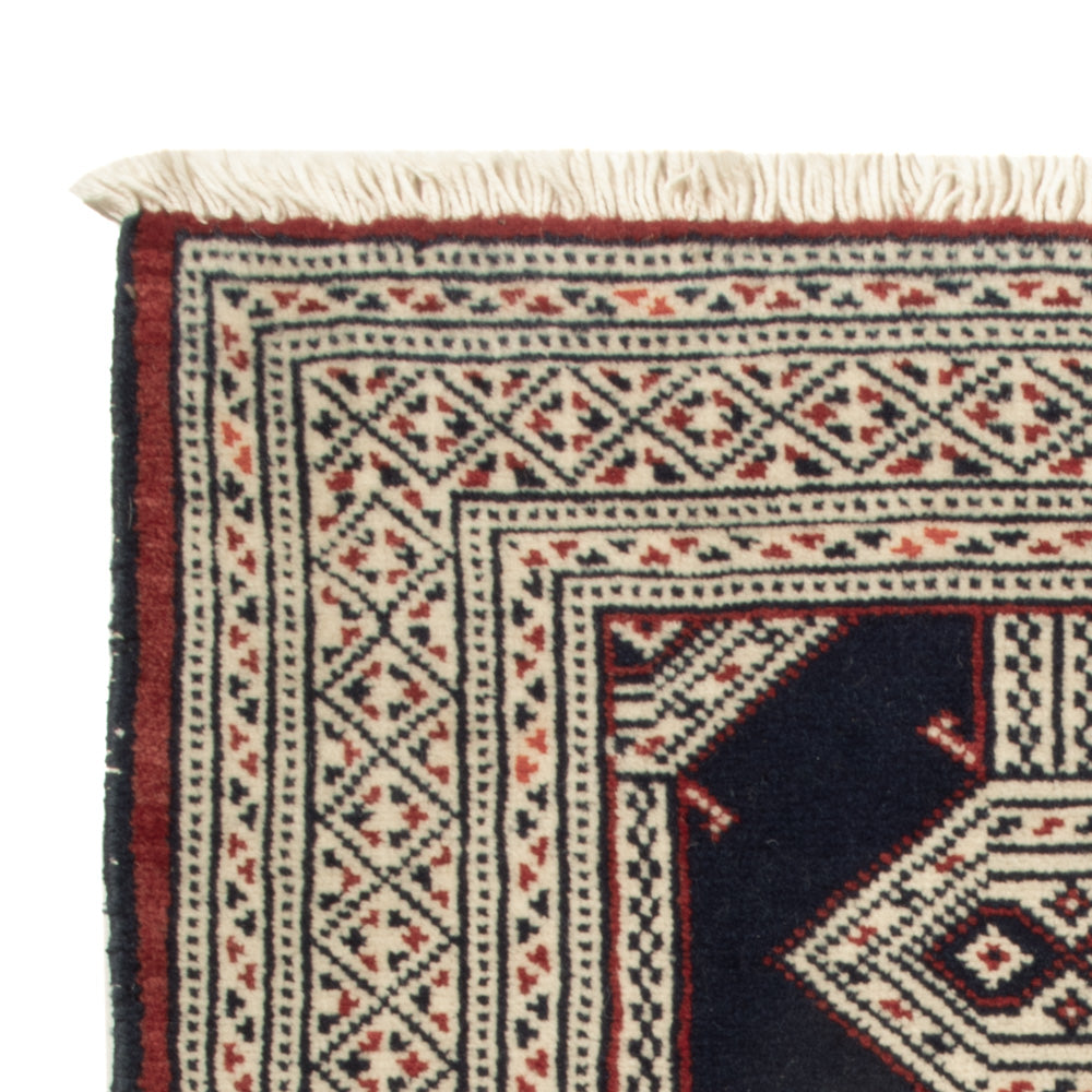 Tappeto Turkaman - 87 x 64 cm - blu scuro