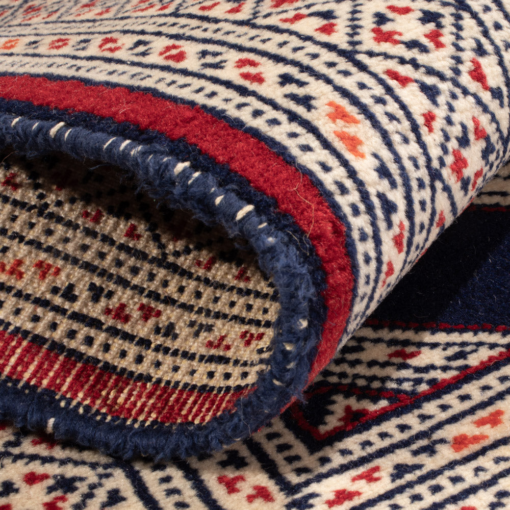 Tappeto Turkaman - 87 x 64 cm - blu scuro