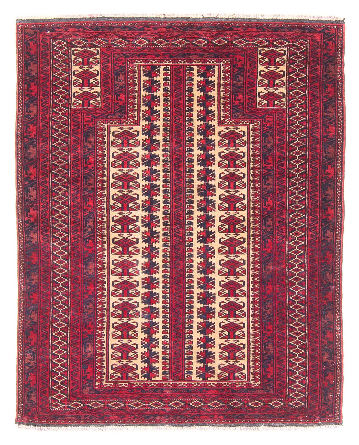 Tappeto Belutsch - Tappeto di preghiera - 132 x 94 cm - beige