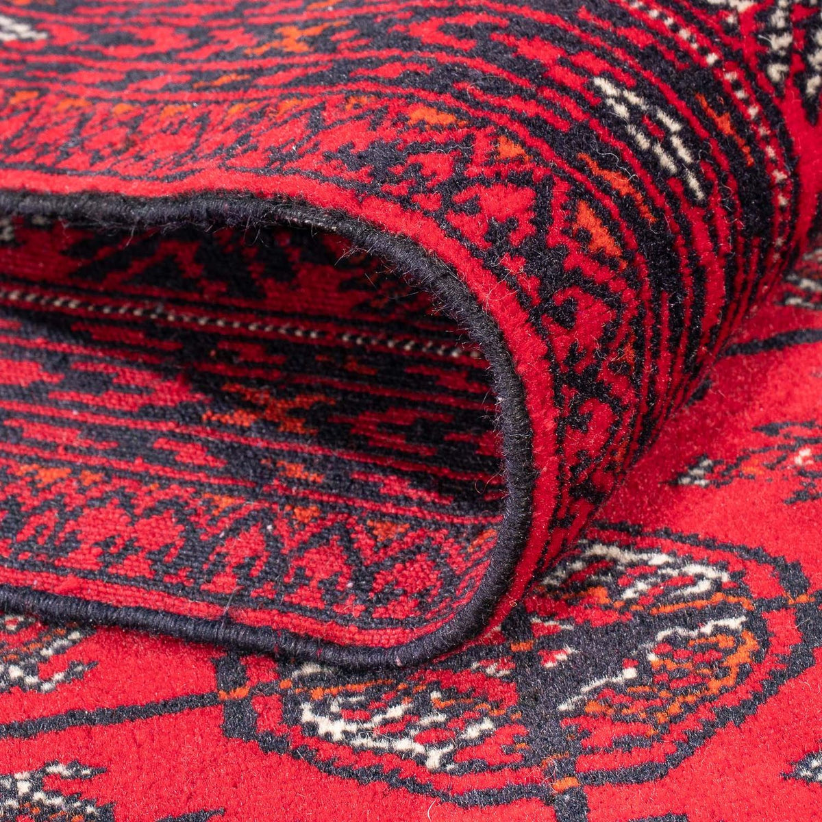 Tappeto corsia Tappeto afgano - Bukhara - 380 x 90 cm - rosso