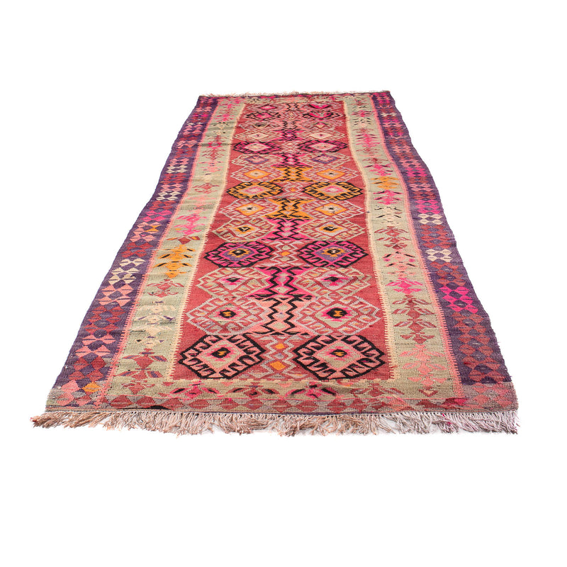 Tappeto corsia Tappeto Kelim - Vecchio - 374 x 129 cm - multicolore